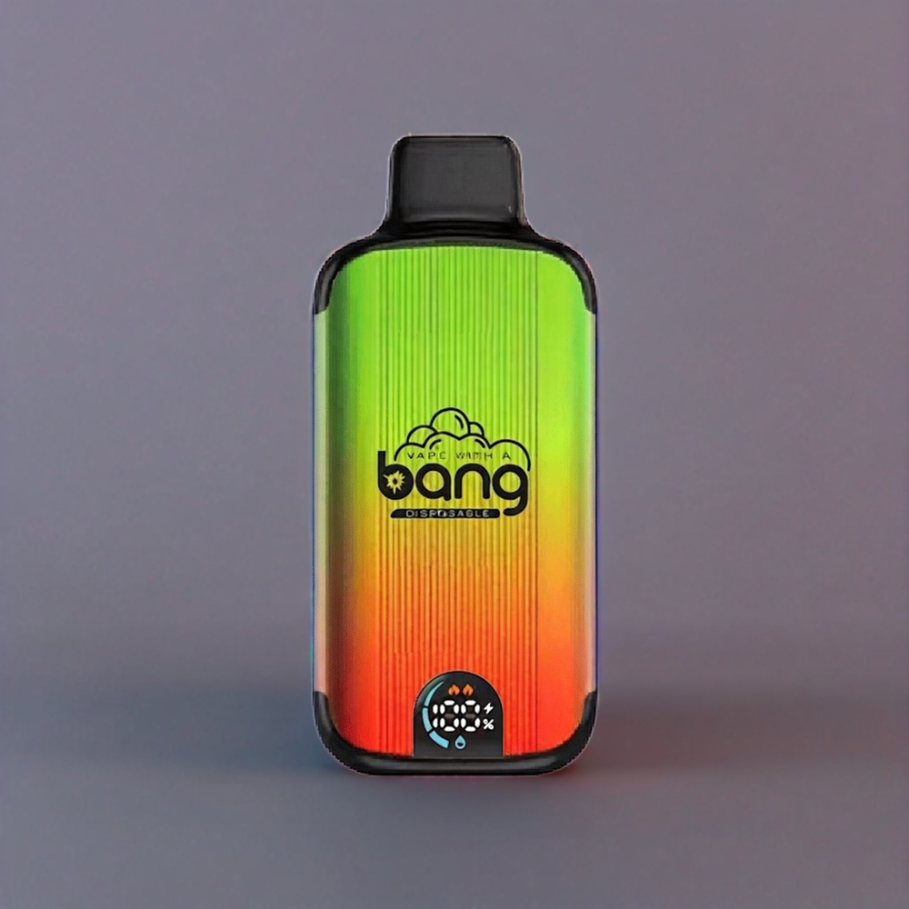 Bang 20000 Puffs France grossiste - E-Cigarette Jetable avec 13400mAh, Port Type-C, Double Bobine Mesh et Fraise Kiwi (0%-5% Nicotine)