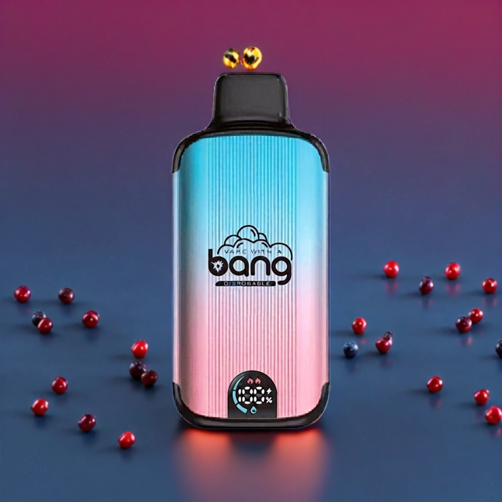 Bang 20000 Puffs Vape jetable France grossiste - Jusqu'à 20000 Puffs, Batterie 13400, Port Type-C, Double Mesh, Myrtille Framboise