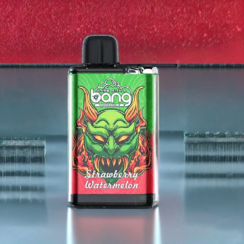 Bang 28000 Puffs Vape jetable France Grossiste – Fraise Pastèque Glacée (0%, 2%, 3%, 5% Nicotine, 650mAh, 30ml)