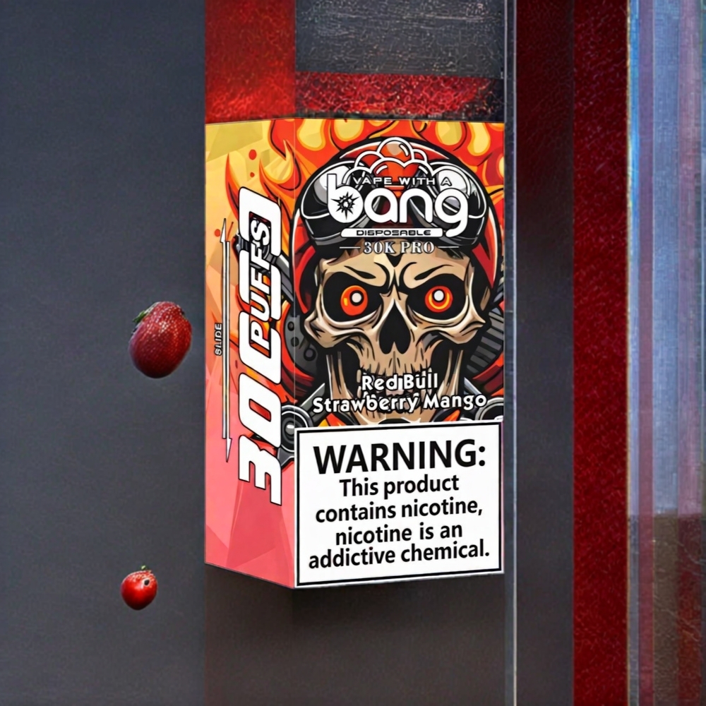 Bang 30K Pro 30000 Puffs France Grossiste - 36ml, 550mAh, Dual-Saveur Red Bull & Mangue-Fraise