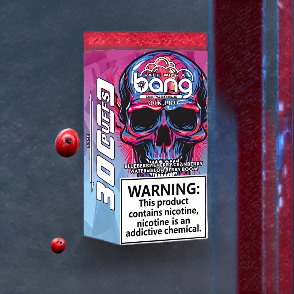 Bang 30K Pro 30000 Puffs France Grossiste - Double Arôme Myrtille Cerise Cranberry & Pastèque Baies Boom - 36ml 550mAh