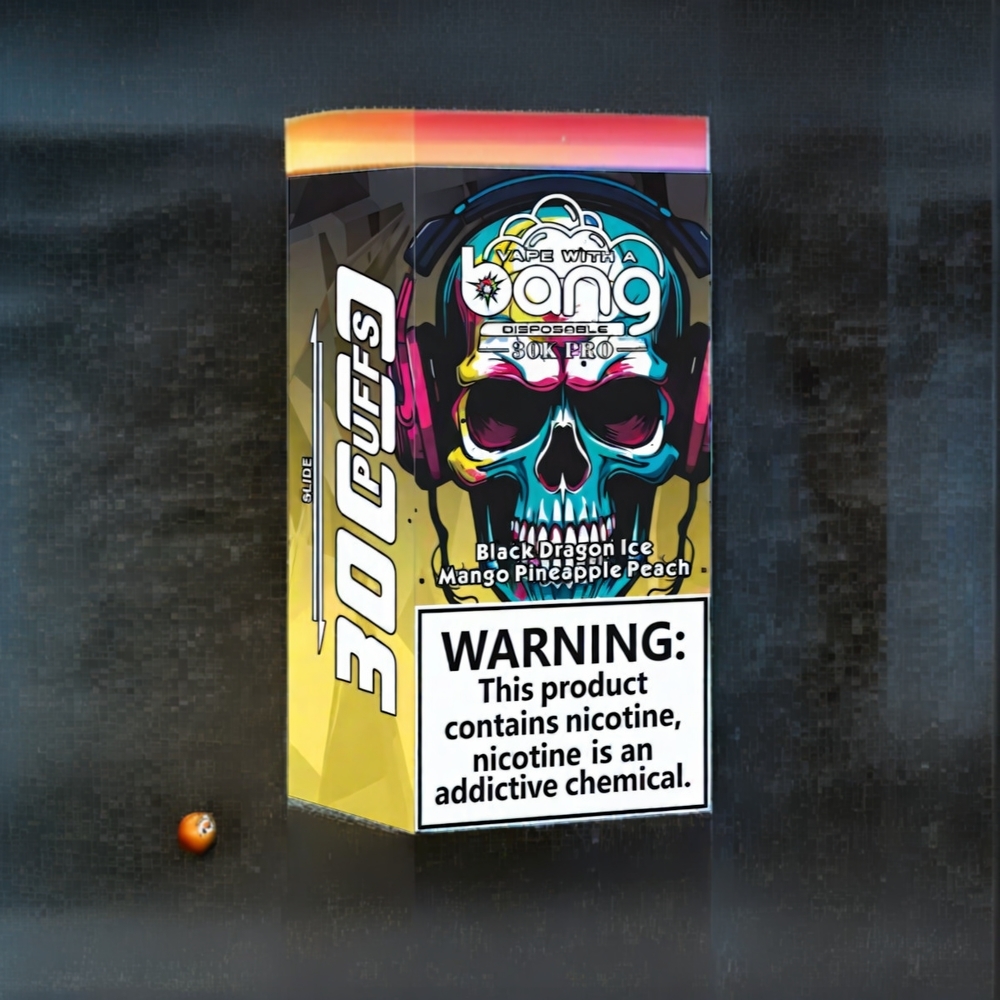 Bang 30K Pro 30000 Puffs France Grossiste - Double Arôme Système et Glace Dragon Noir & Mangue Ananas Pêche - 36ml, 550mAh, 0%/2%/3%/5% Nicotine