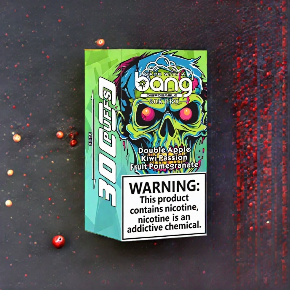 Bang 30K Pro 30000 Puffs France Grossiste - Double Pomme & Kiwi Fruit de la Passion Grenade - 36ml, 550mAh, Dual-Saveur