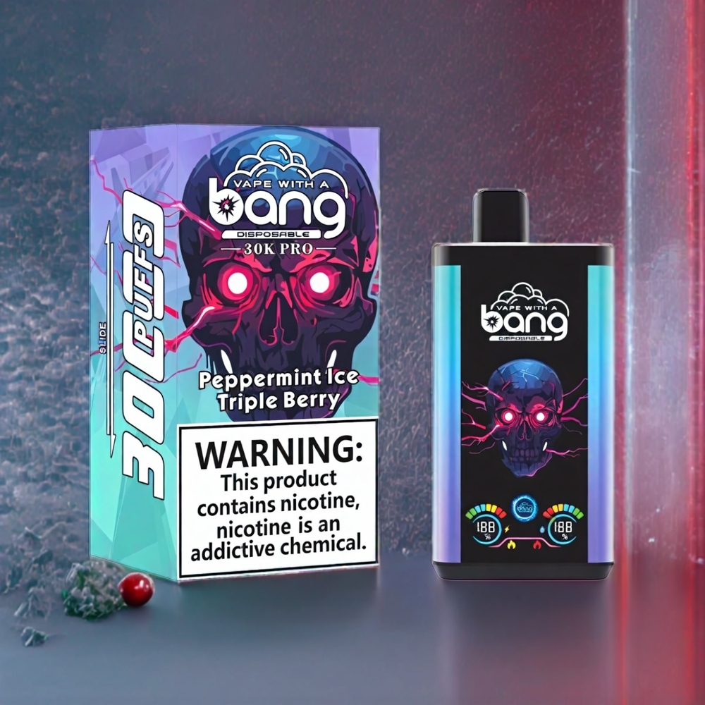 Bang 30K Pro 30000 Puffs France Grossiste - Double Saveur Menthe Glacée & Triple Baies - 36ml - 550mAh