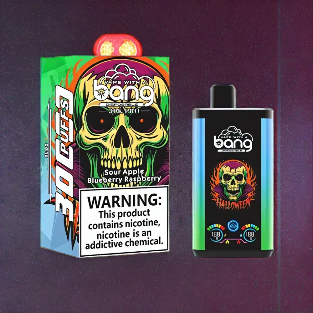 Bang 30K Pro 30000 Puffs France Grossiste - Double Saveur Pomme Acidulée & Myrtille Framboise - 36ml - 550mAh