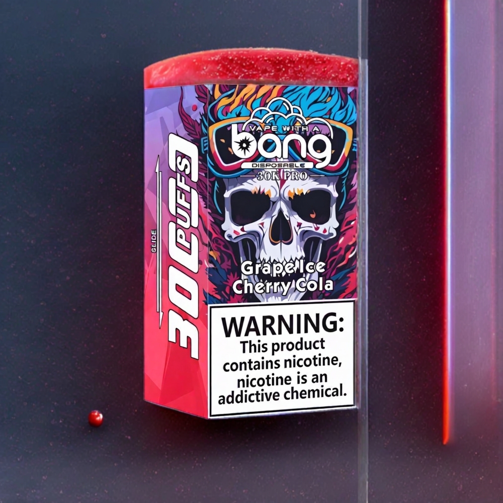 Bang 30K Pro 30000 Puffs France Grossiste - Double Saveur (Raisin Glacé & Cerise Cola) - 36ml - 550mAh - Nicotine 0%/2%/3%/5%