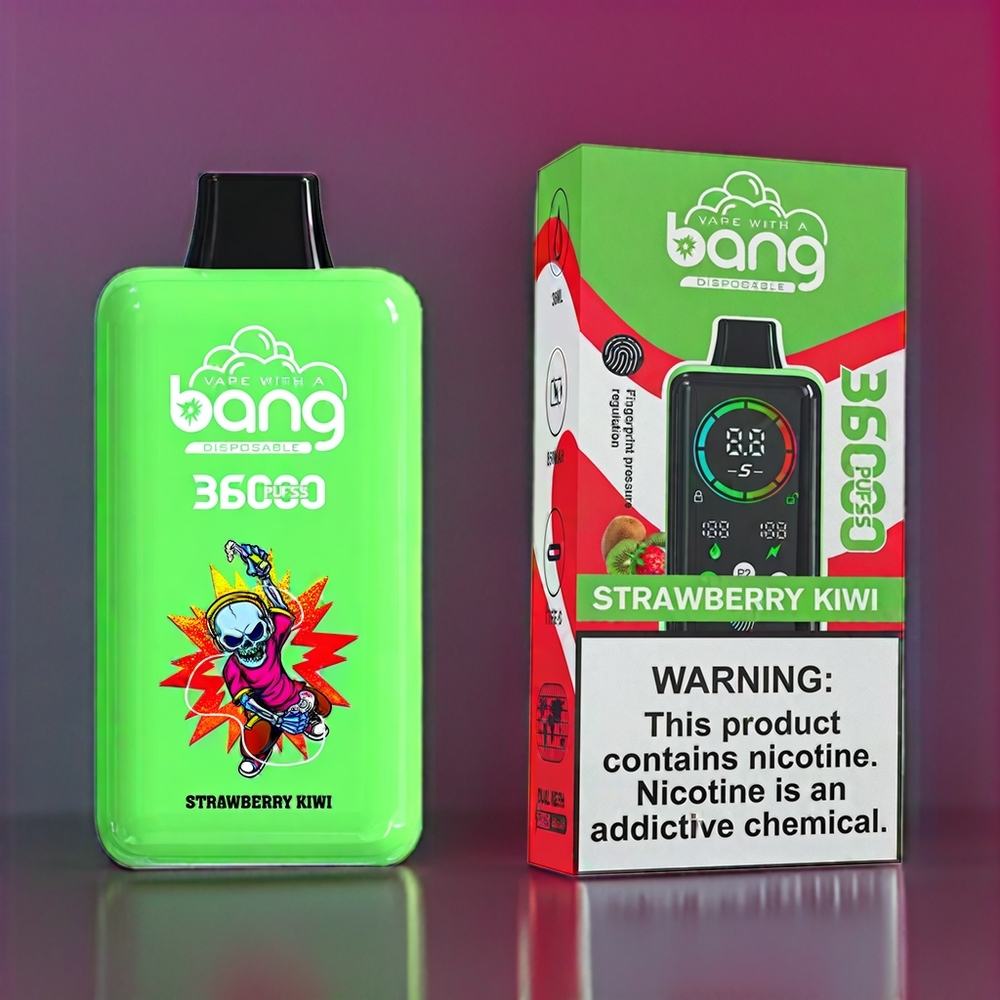 Bang 36000 Power Vape jetable Fraise Kiwi - France Grossiste - 36ml/36000 Puffs - 850mAh