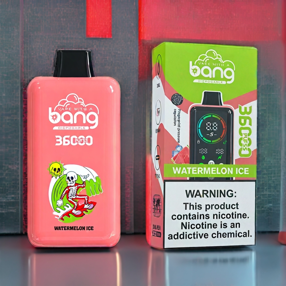 Bang 36000 Power Vape jetable France Grossiste Pastèque Glacée - 36ml 36000 Puffs 850mAh