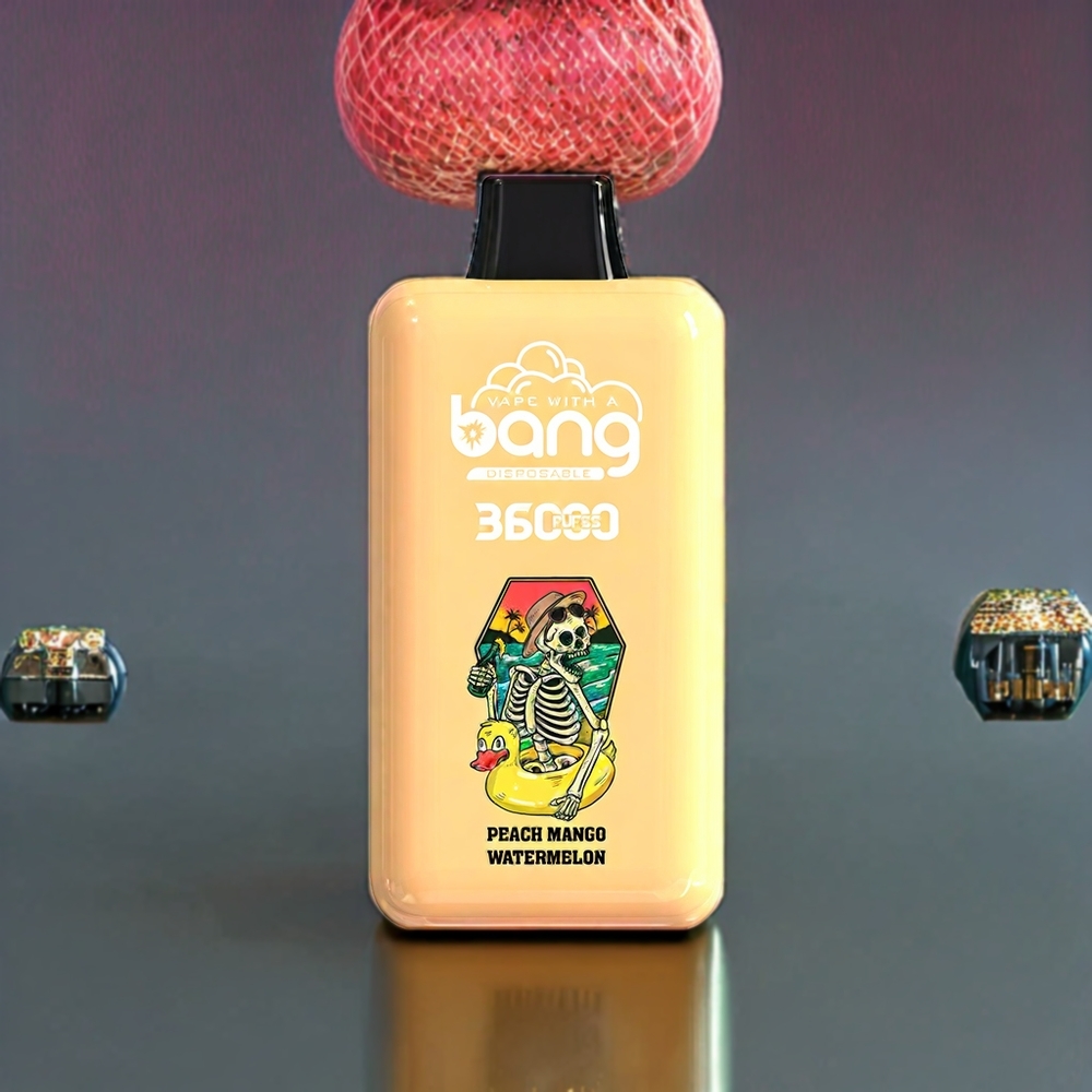Bang 36000 Power Vape jetable Pêche Mangue Pastèque - France Grossiste - 36ml, 36000 Puffs, 850mAh