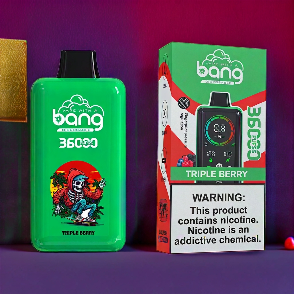 Bang 36000 Power Vape jetable Triple Berry (Triple Baies) - France Grossiste - 36ml/36000 Puffs/850mAh