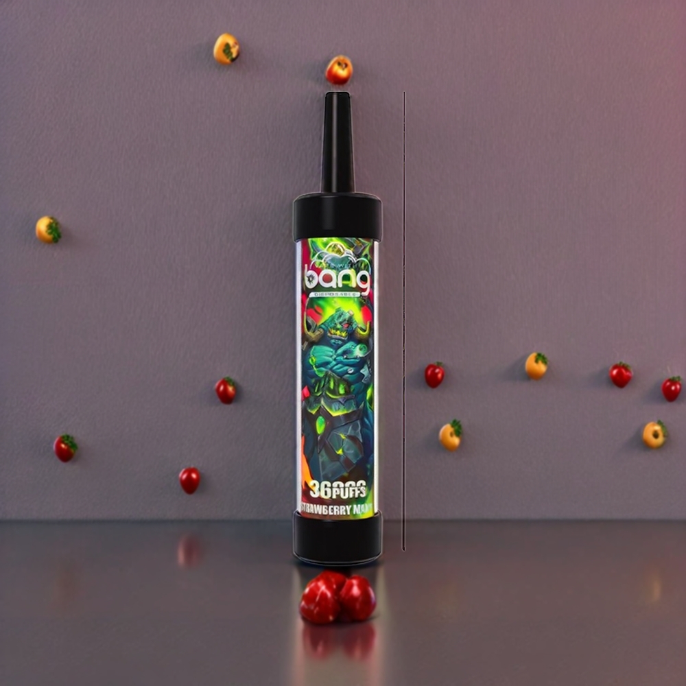 Bang 36000 Puffs Vape jetable France Grossiste - Fraise Mangue - 40ml E-liquide - 650mAh - Résistance Mesh 0.60 ohm