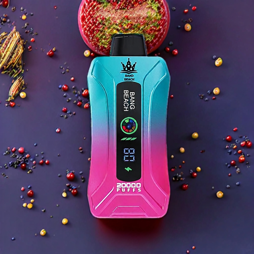 Bang Beach 20000 Puffs - France Grossiste - Design Ergonomique et Écran Intelligent - 35ml - Baies Mixtes