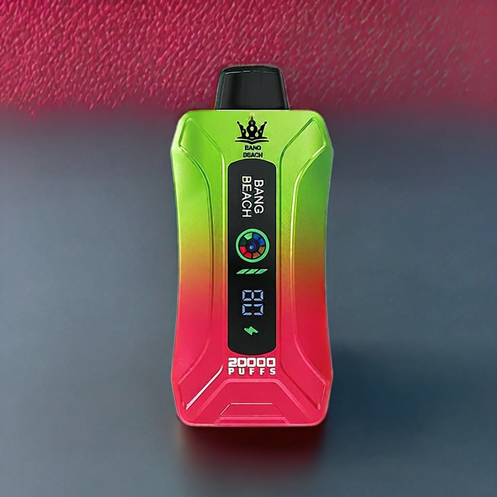 Bang Beach 20000 Puffs France Grossiste - Fraise Pastèque, Design Ergonomique, Écran Intelligent, 35ml, 650mAh