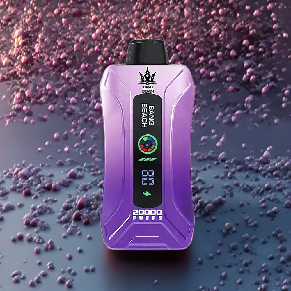 Bang Beach 20000 Puffs France Grossiste - Glace Raisin, 35ml, 5% Nicotine, Design Ergonomique