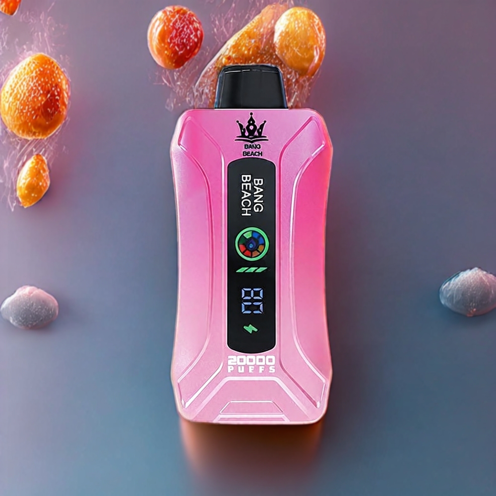 Bang Beach 20000 Puffs France Grossiste - Pêche Glacée, 35ml, 650mAh, Affichage Intelligent