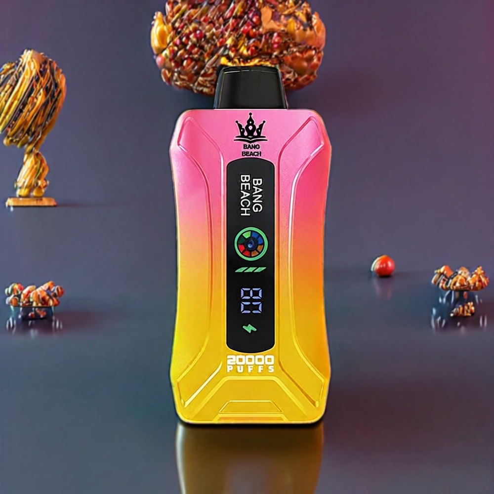 Bang Beach 20000 Puffs France grossiste - Dispositif Jetable Style Ergonomique Écran Intelligent avec Saveur Pêche Mangue