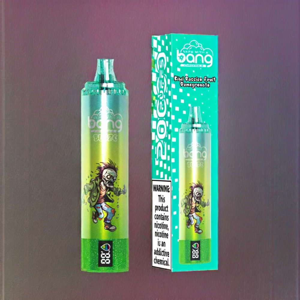 Bang Blaze Tornado 20000 Puffs France Grossiste – Recharge Type-C – Airflow Réglable – 0%,2%,3%,5% Nicotine – Kiwi Fruit de la Passion Goyave