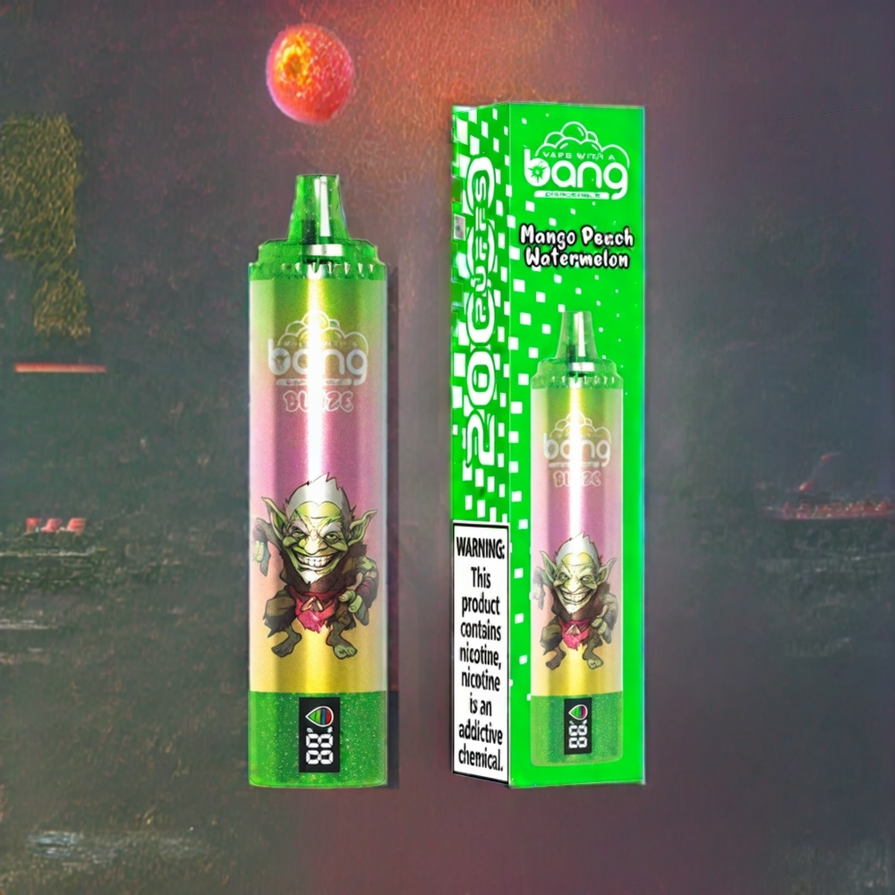 Bang Blaze Tornado 20000 Puffs France Grossiste Rechargeable Type-C Airflow Réglable Mangue Pêche Pastèque