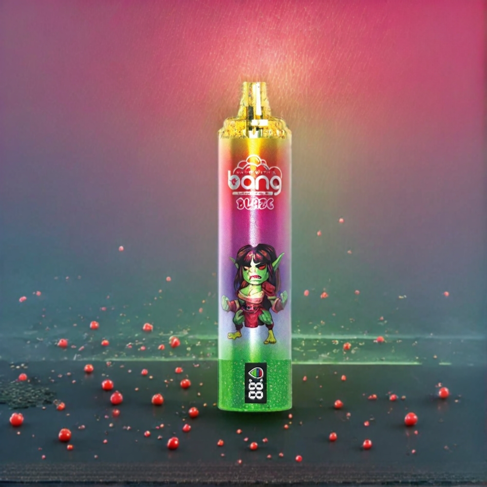 Bang Blaze Tornado 20000 Puffs France Grossiste Vape jetable avec Recharge Type-C, Airflow Réglable et Saveur Pastèque Bubblegum, 0%-5% Nicotine