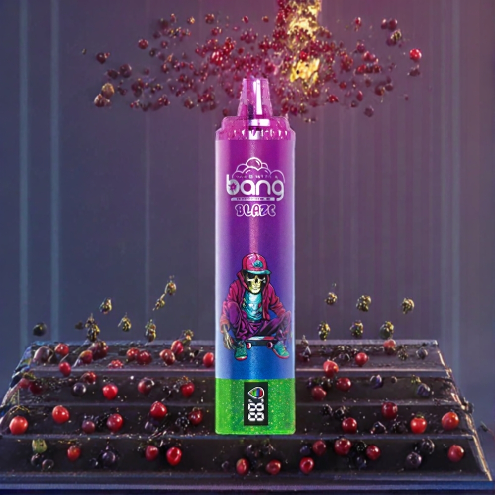 Bang Blaze Tornado 20000 Puffs France Grossiste avec Port de Charge Type-C, Débit d'Air Personnalisable et 0%,2%,3%,5% Nicotine – Baies Mixtes