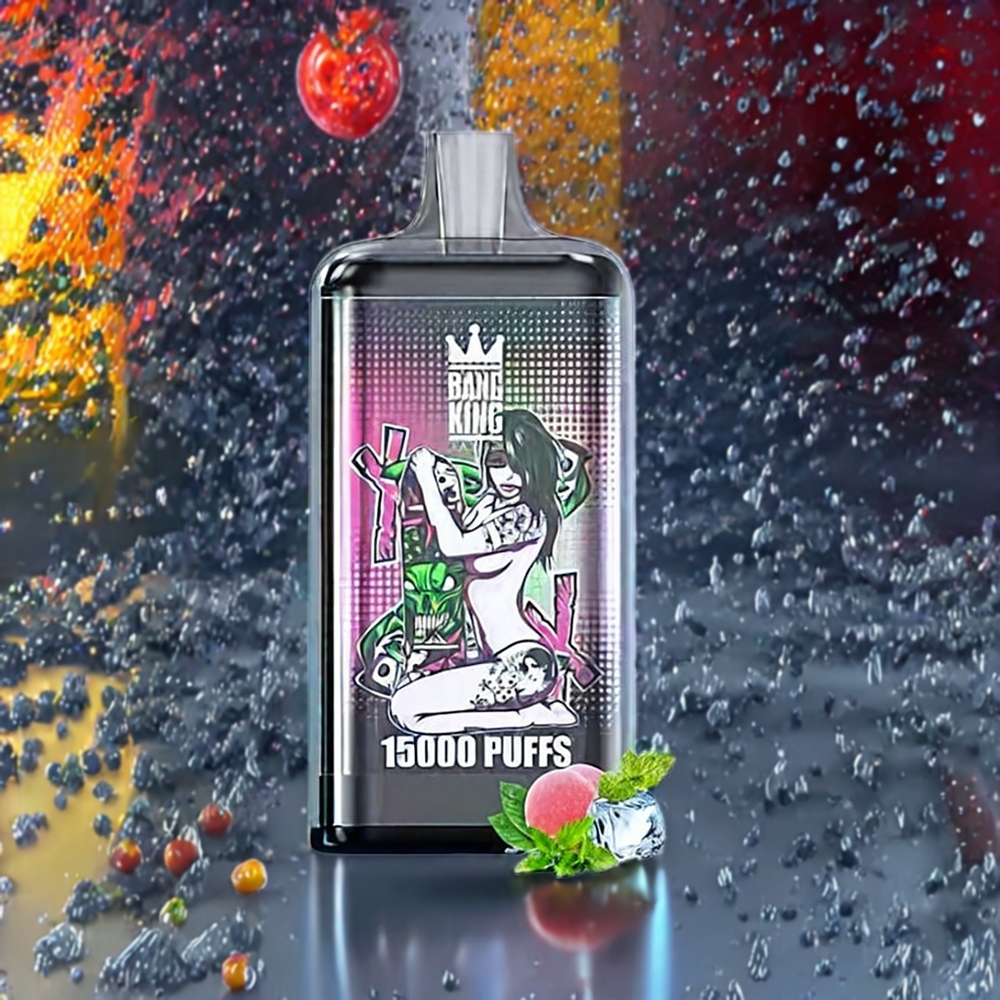 Bang King 15000 Puffs France Grossiste - Design Coloré et Ludique, Capacité 21ml, Glace Pacifique
