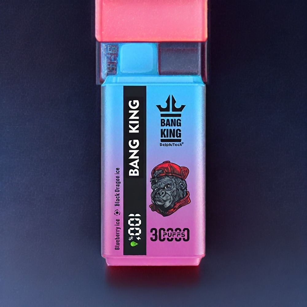 Bang King 30000 Puffs France Grossiste Vape jetable - Myrtille Glace (Blueberry Ice) Dragon Noir Glace (Black Dragon Ice) - 36ml, 550mAh, Double Bobine Mesh 1.2Ω