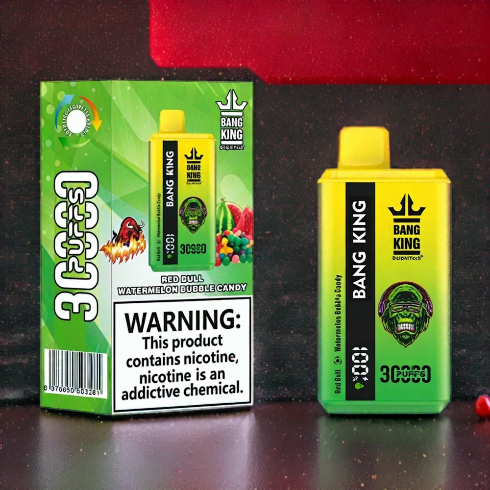 Bang King 30000 Puffs France Grossiste Vape jetable Red Bull Pastèque Bonbon Bulle