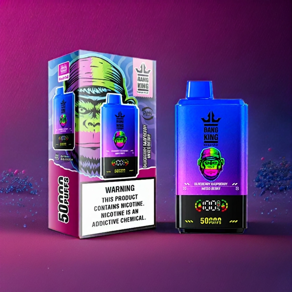 Bang King 50000 Vape jetable France Grossiste - 50000 Puffs 50ml - Myrtille Framboise Baies Mixtes