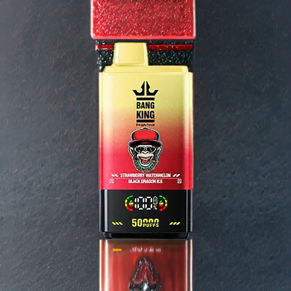 Bang King 50000 Vape jetable France Grossiste - 50ml 850mAh Fraise Pastèque Glace Dragon Noir