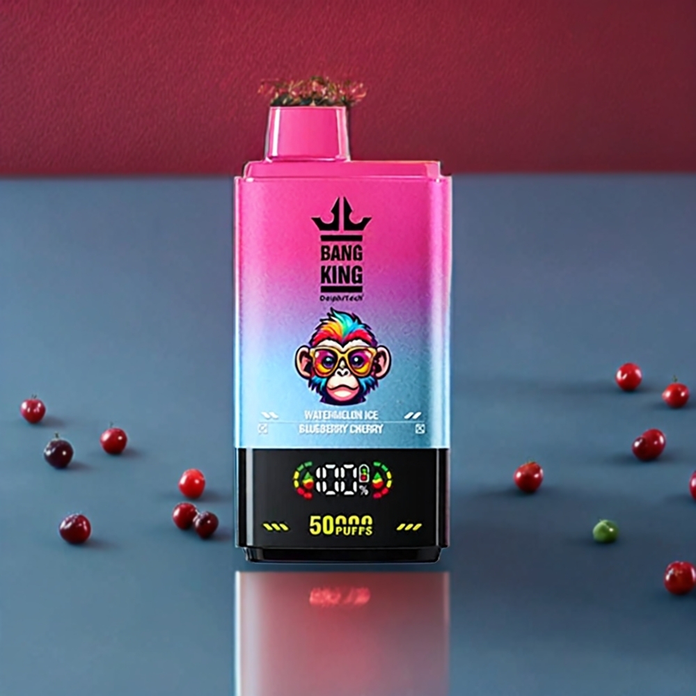 Bang King 50000 Vape jetable France Grossiste – Pastèque Myrtille Cerise (50ml, 850mAh, Bobine Mesh 1.0)
