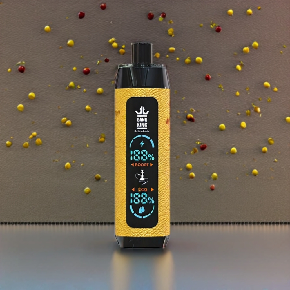 Bang King Shisha 25000 Puffs France Grossiste - Dispositif Jetable 30ml 650mAh avec Bobine Mesh 0.6Ω et Port Type-C - Saveur Cerise Citron (0%, 2%, 3%, 5%)