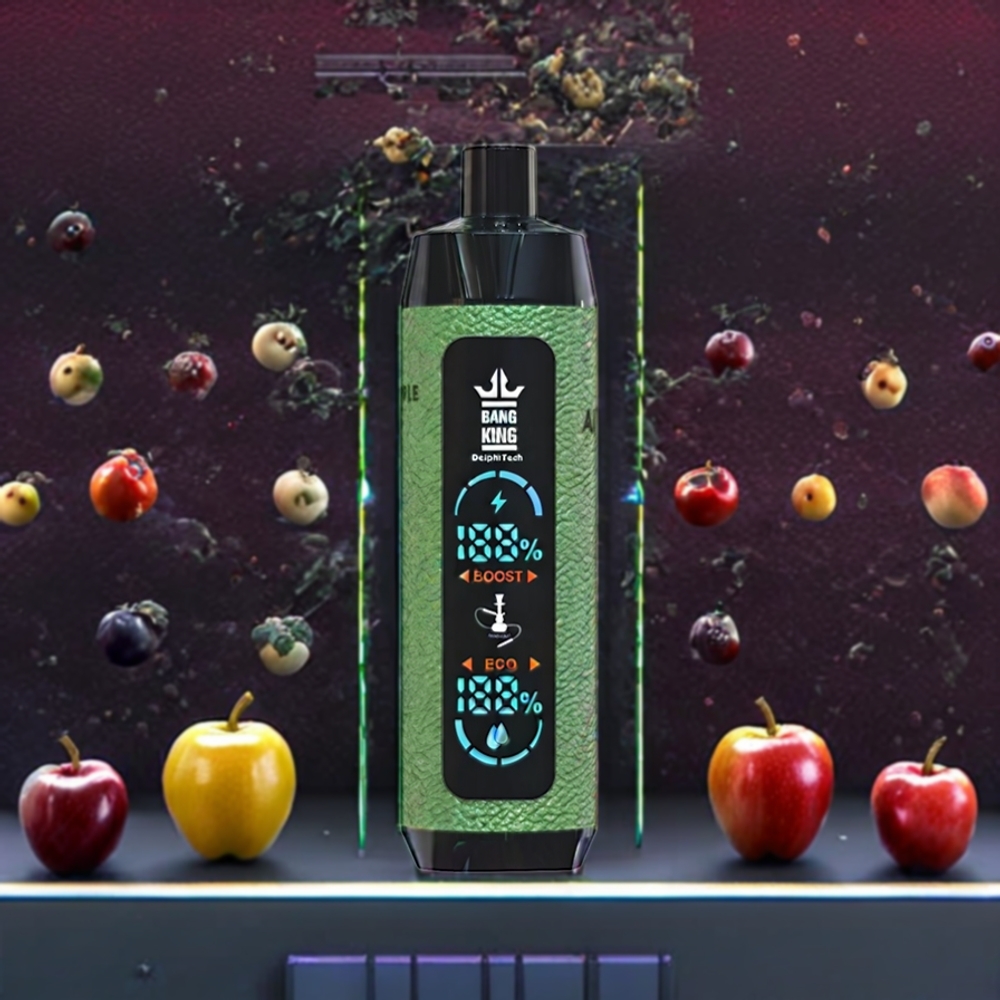Bang King Shisha 25000 Puffs France Grossiste - Double Pomme (30ml, 650 mAh, Type-C)