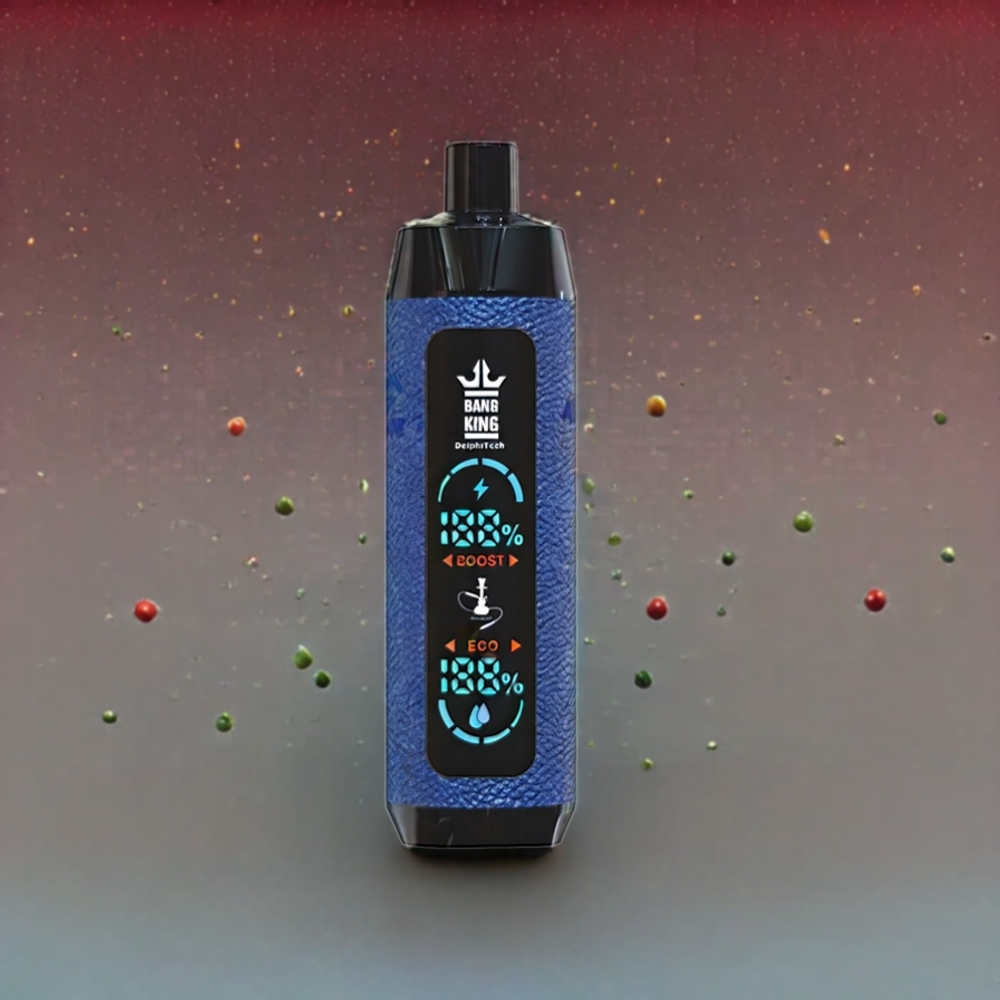Bang King Shisha 25000 Puffs France Grossiste - E-Liquide 30ml, Batterie 650 mAh, Pastèque Melon Fruit de la Passion