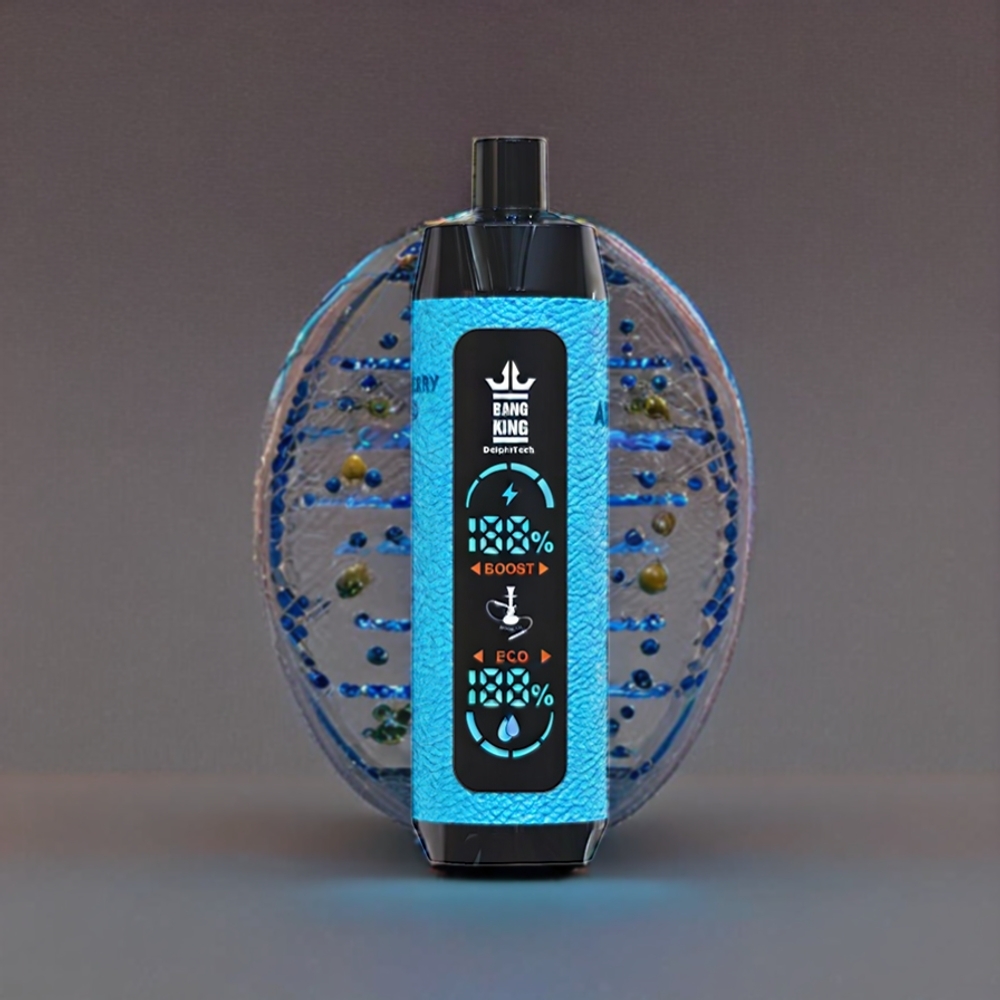 Bang King Shisha 25000 Puffs France Grossiste - Vape jetable Framboise Bleue Citronnée 30ml 650mAh Mesh 0.6Ω Type-C