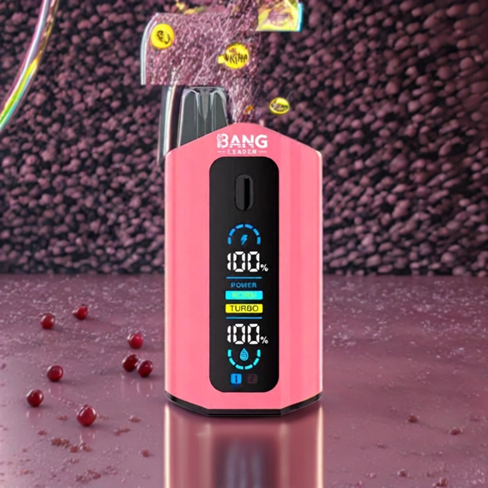 Bang Leader 50000 Puffs France Grossiste - E-cigarette Jetable 13400mAh avec 36ml de E-liquide et 2-en-1 Saveurs Cerise Cola Citronade Rose