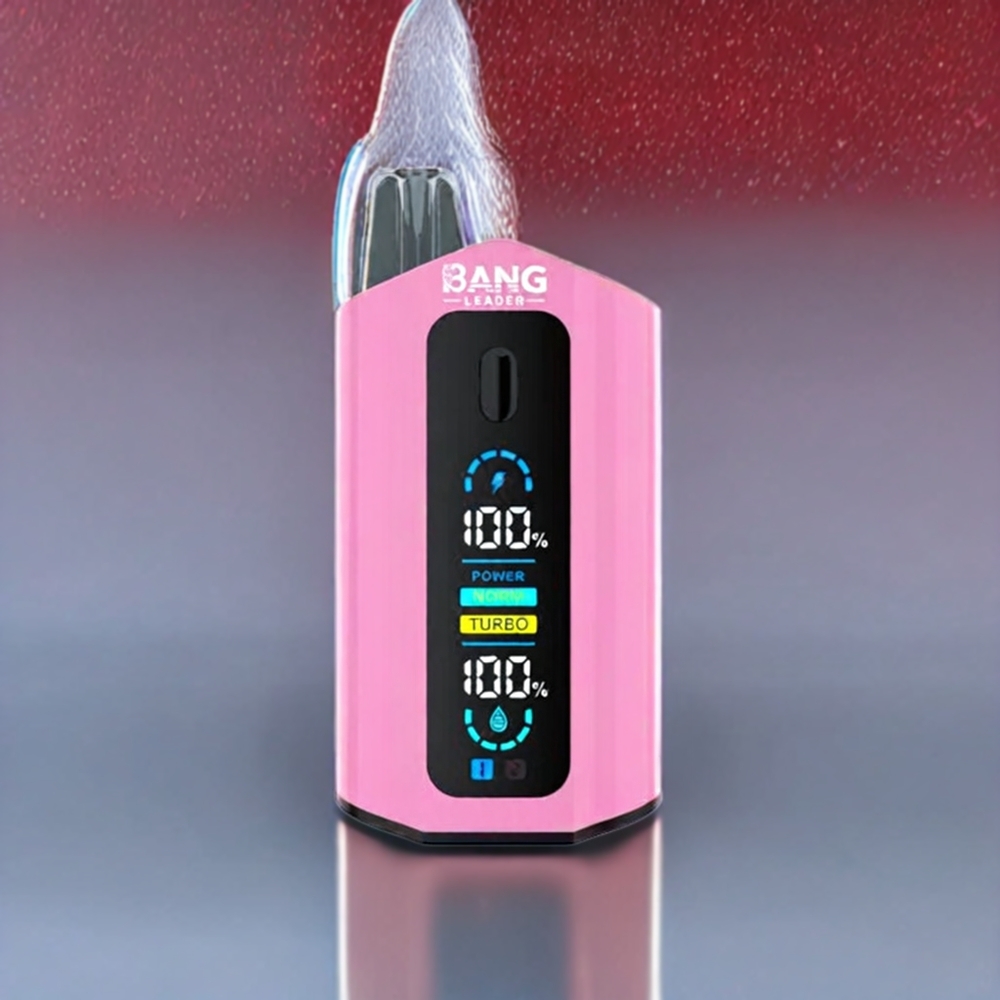 Bang Leader 50000 Puffs France Grossiste - E-liquide 36ml, Batterie 13400mAh, 2 en 1 Saveurs Fraise Kiwi et Fraise Glacée
