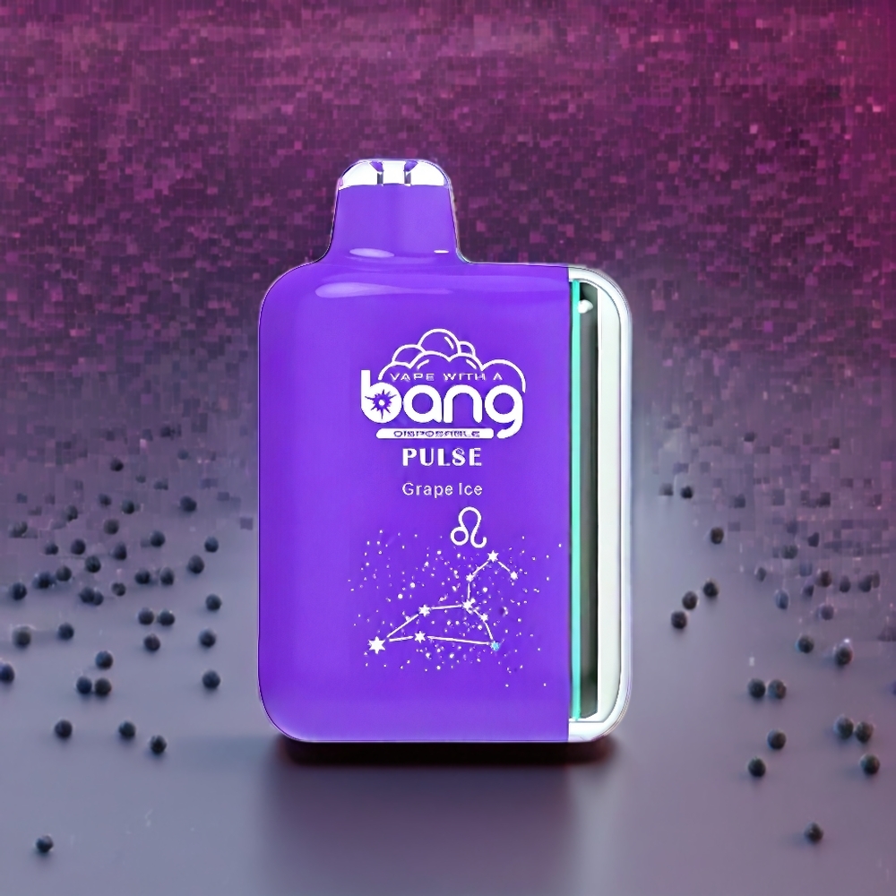 Bang Pulse 18000 Puffs France Grossiste Vape jetable Glace Raisin avec Port Type-C, 650mAh, 26ml