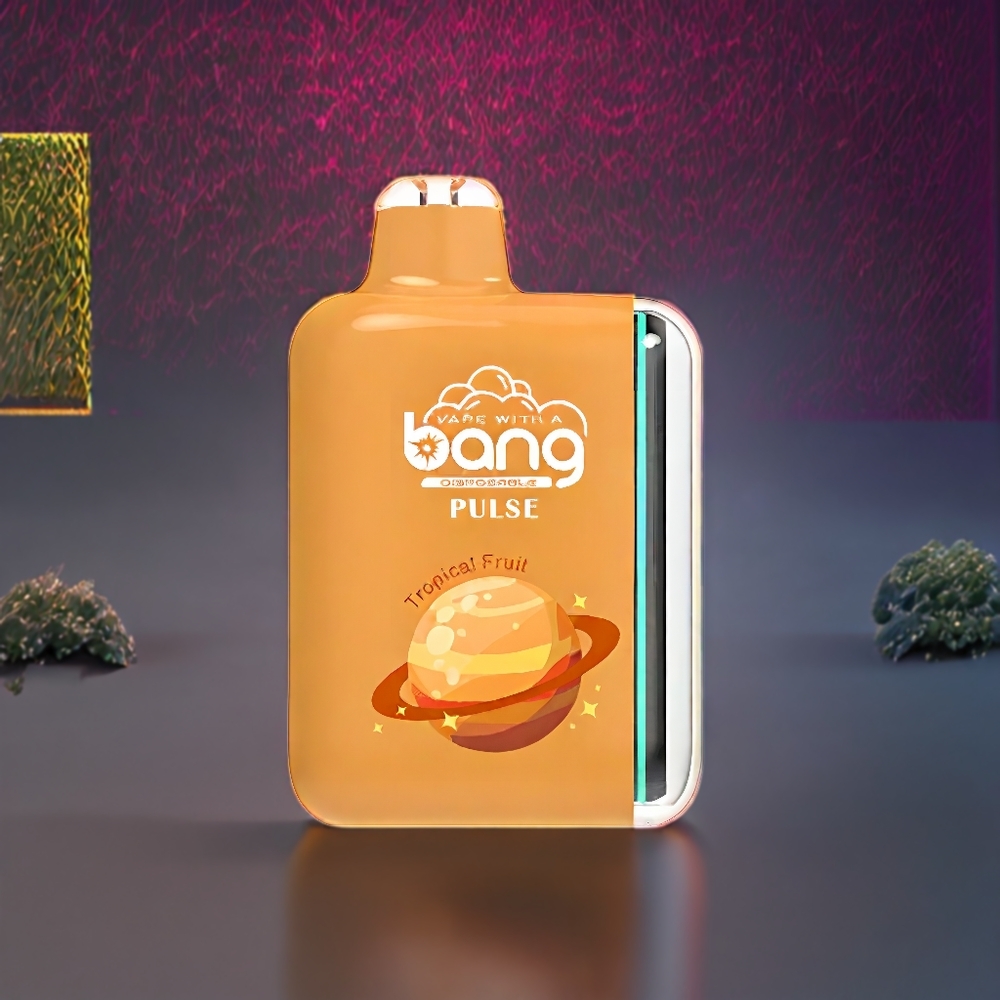 Bang Pulse 18000 Puffs Vape jetable - Port de Charge Type-C, 650mAh, 26ml, 0%/2%/3%/5% Nicotine, Bobine Mesh 1.0 ohm, Saveur Fruit Tropical - France Grossiste