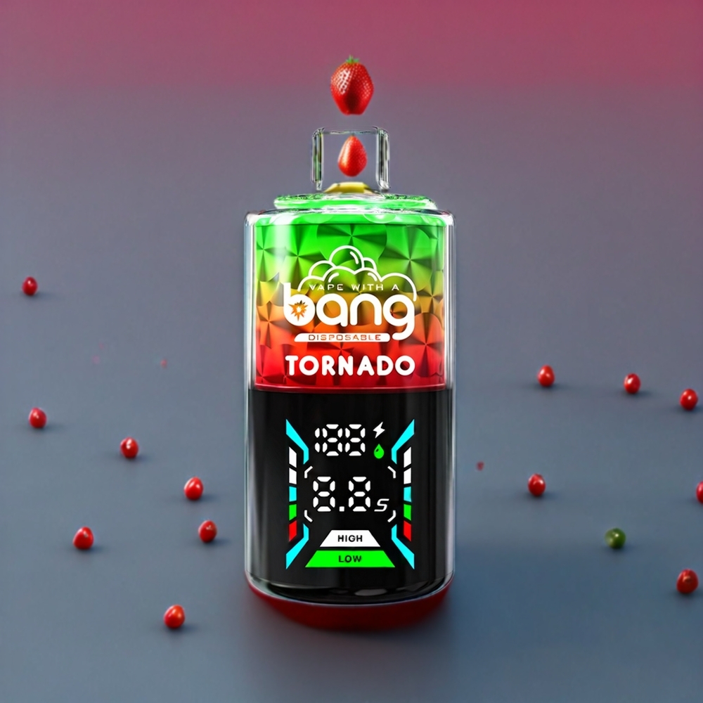 Bang Tornado 40000 Puffs France Grossiste - E-cigarette Jetable Sans Nicotine (0%, 2%, 3%, 5%) - Batterie 850mAh - E-liquide 40ml - Fraise Pastèque