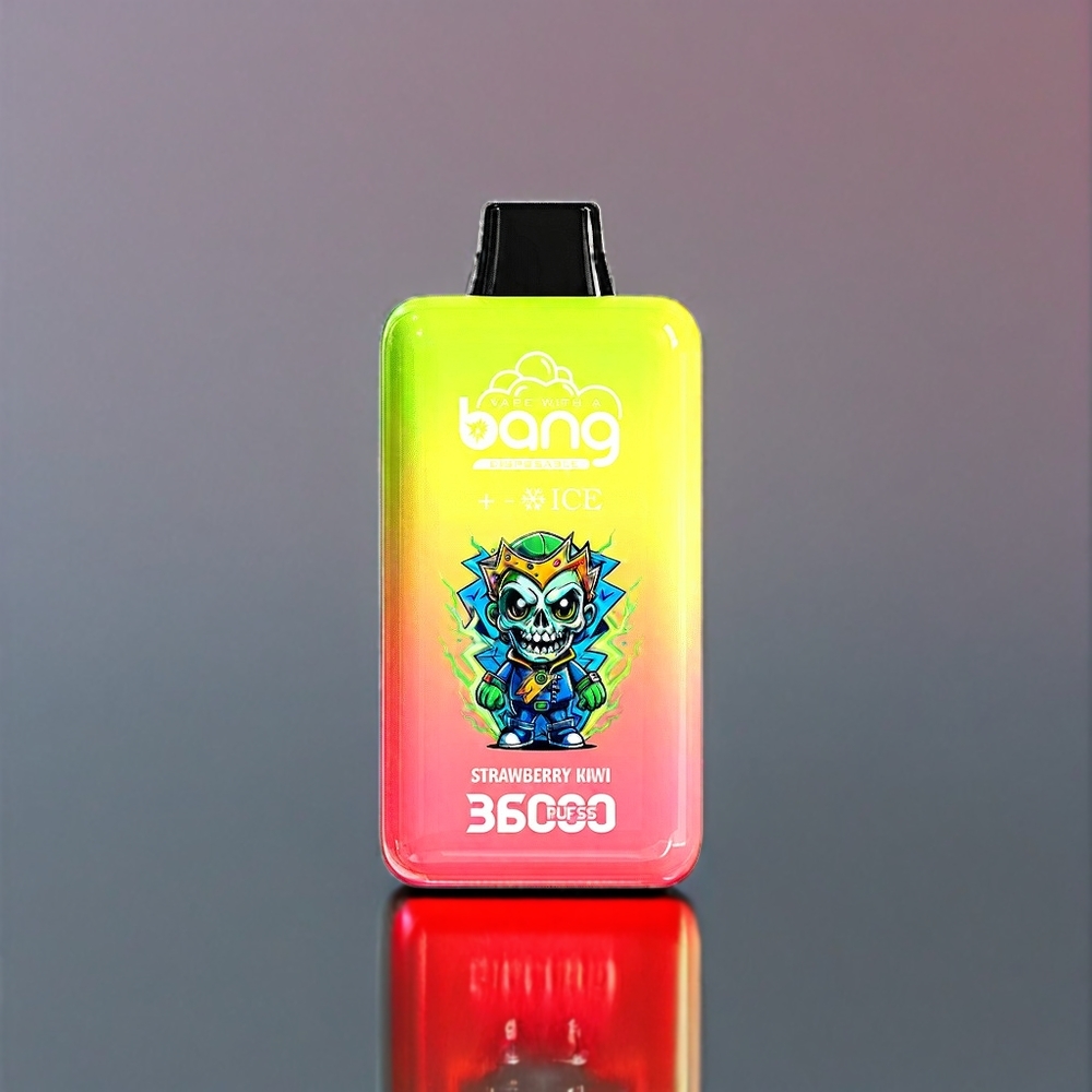 Bang 36000 Ice Level Dispositif jetable France Grossiste - 36000 Puffs, 36ml, 5% Nicotine, 850 mAh, Fraise Kiwi (Strawberry Kiwi)
