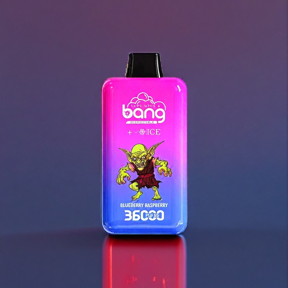 Bang 36000 Ice Level Dispositif jetable France Grossiste - Myrtille Framboise (36ml, 850 mAh, 5%)
