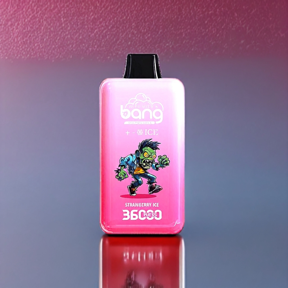 Bang 36000 Ice Level Dispositif jetable France grossiste - Fraise Glacée, 36000 Puffs, 36ml, 850 mAh, 5% Nicotine