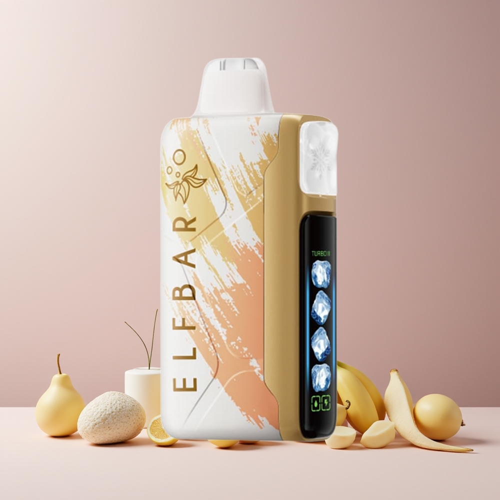 Elf Bar Ice King 40000 Puffs France Grossiste - 20ml E-Liquide Prérempli, 5% Nicotine, Batterie Rechargeable 850mAh, Affichage LCD, Dragon Fraise-Banane