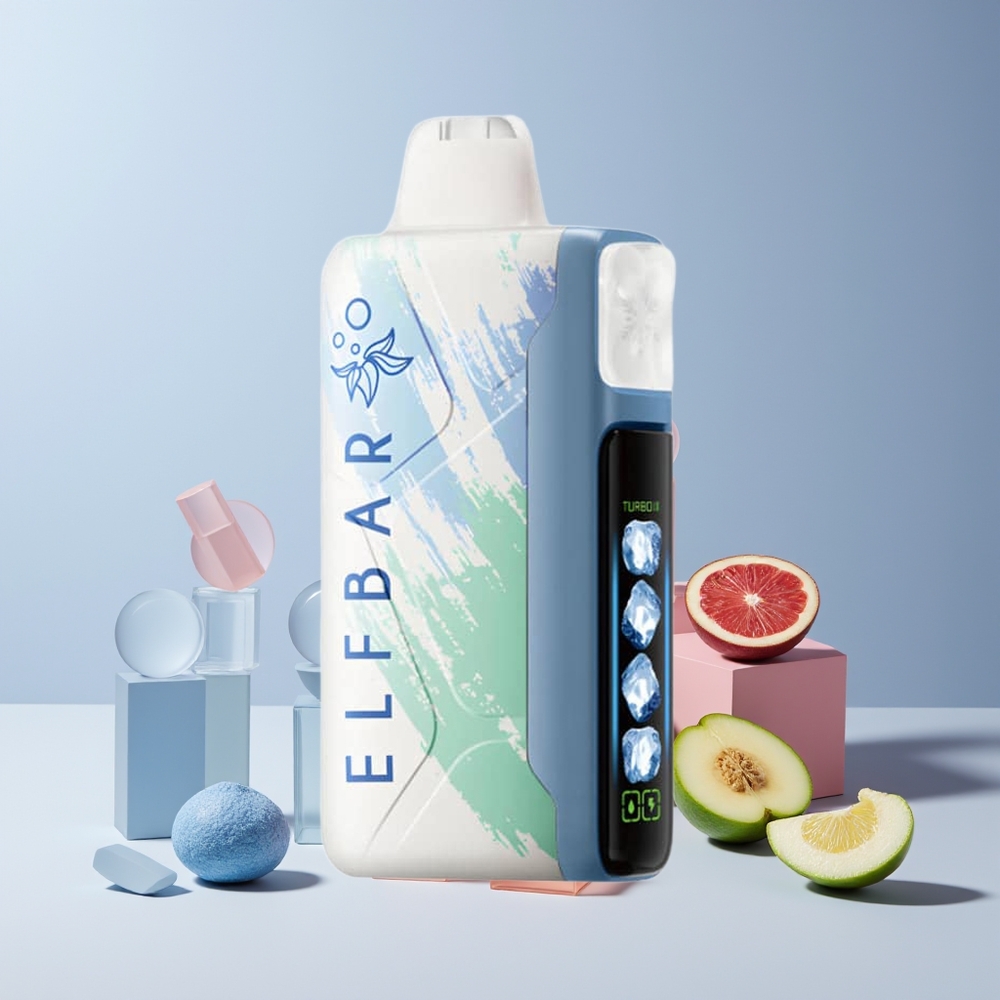 Elf Bar Ice King 40000 Puffs France Grossiste - 20ml E-Liquide Prérempli, 5% Nicotine, Batterie Rechargeable 850mAh, Affichage LCD, Framboise Bleue Glacée