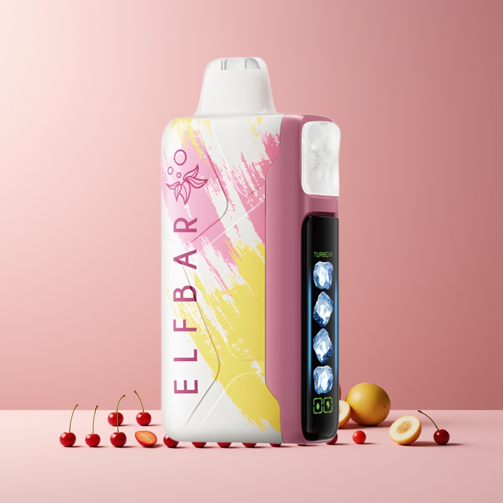 Elf Bar Ice King 40000 Puffs France Grossiste - 20ml E-Liquide Prérempli, 5% Nicotine, Batterie Rechargeable 850mAh, Cerise Strazz