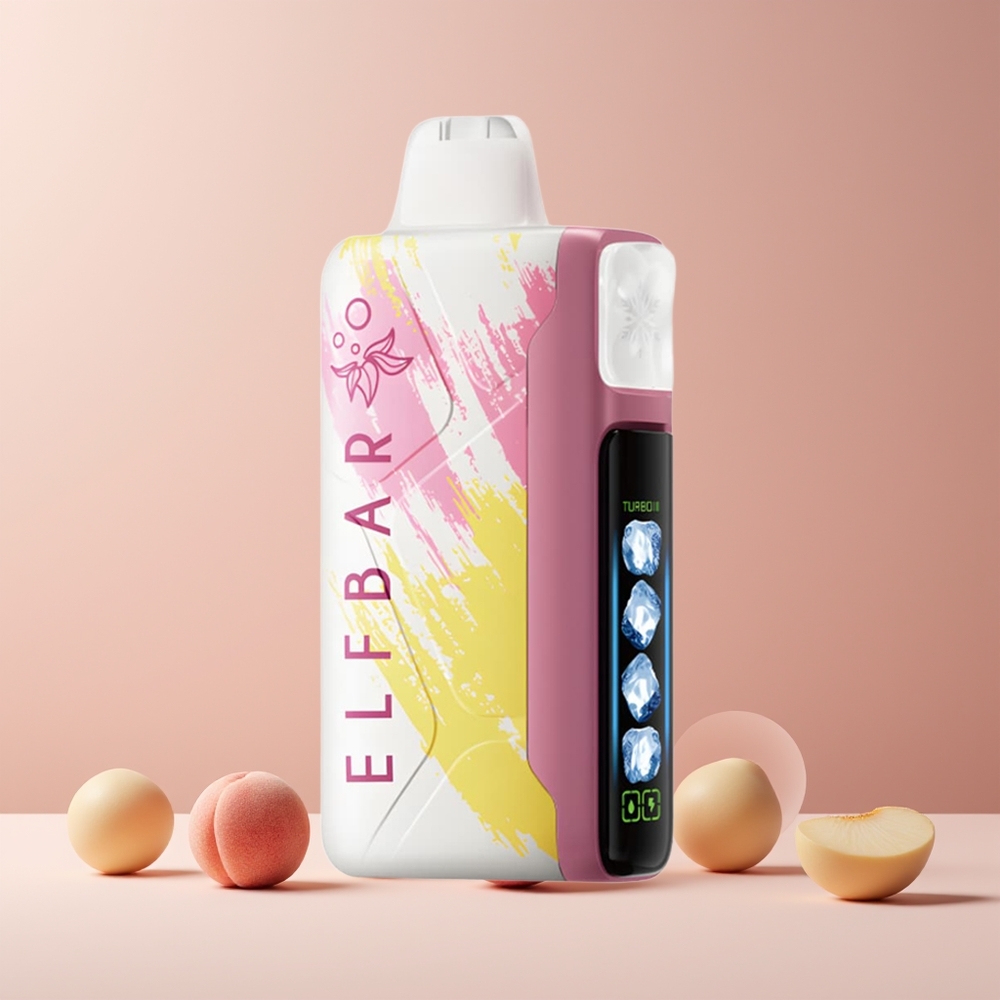 Elf Bar Ice King 40000 Puffs France Grossiste - 20ml Rechargeable, 5% Nicotine, Affichage LCD, Pêche+