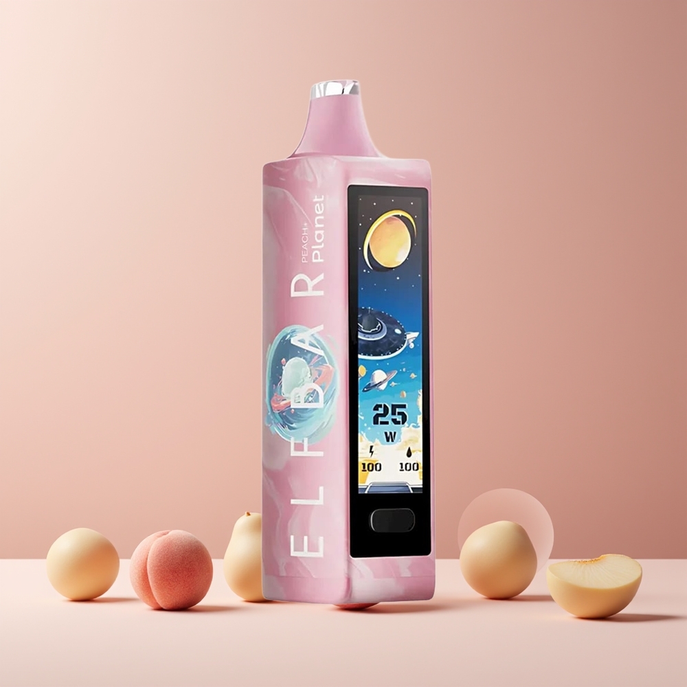 Elf Bar Planet 25000 Bouffées France Grossiste Vape Jetable Rechargeable 18ml 50mg Pêche+