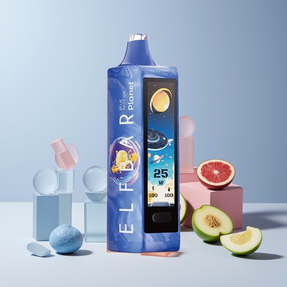 Elf Bar Planet 25000 Puffs France Grossiste – 50mg Nicotine, 18ml, Batterie Rechargeable, Goût Framboise Bleue Glacée