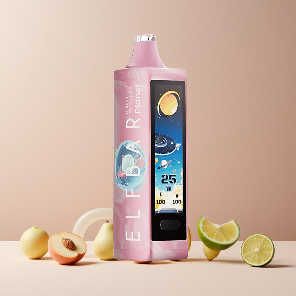 Elf Bar Planet 25000 Puffs France Grossiste - Double Pêche Citron Vert, 5% Nicotine, 18ml, Batterie Rechargeable 800mAh