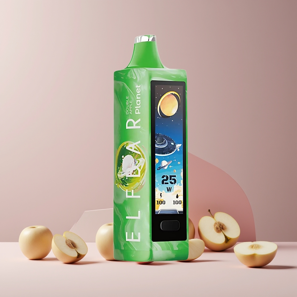 Elf Bar Planet 25000 Puffs France Grossiste - Double Pomme (Double Apple) - 5% Nicotine, 18ml, Batterie Rechargeable 800mAh